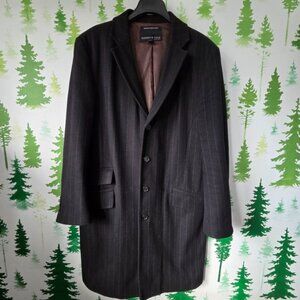 Kenneth Cole Black Pinstripe Coat